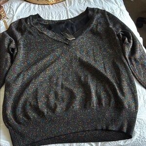 Multicolor V-Neck Women's Sweater by Lane Bryant.